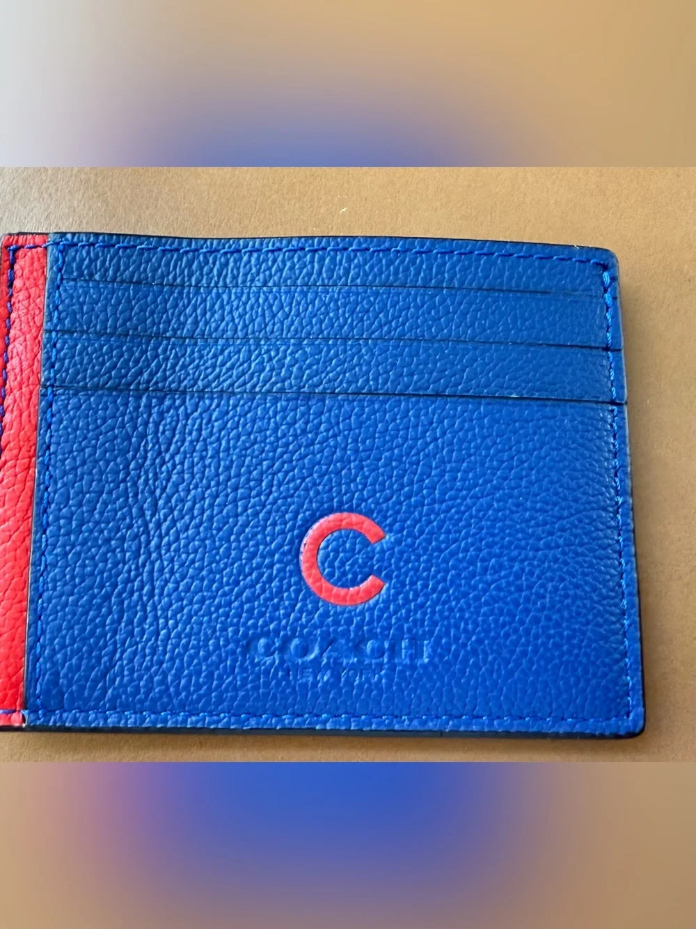 Coach Major League Baseball (MLB) Limited Edition Chicago Cubs Slim Card Case